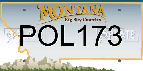 POL173 Montana License Plate
