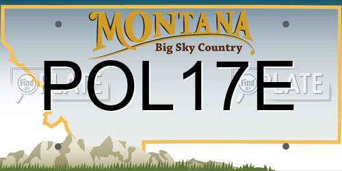POL17E Montana License Plate