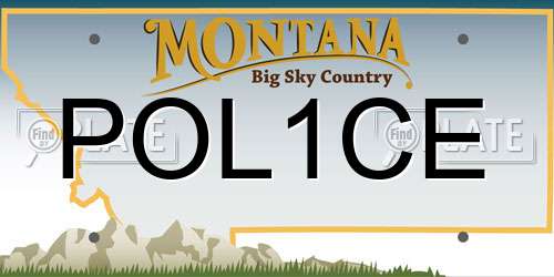POL1CE Montana License Plate