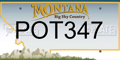 POT347 Montana License Plate
