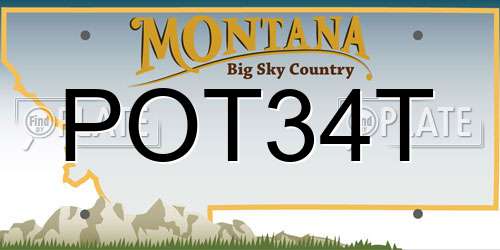 POT34T Montana License Plate
