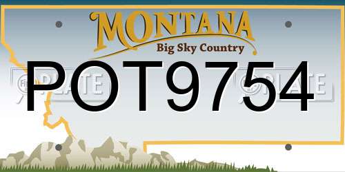 POT9754 Montana License Plate