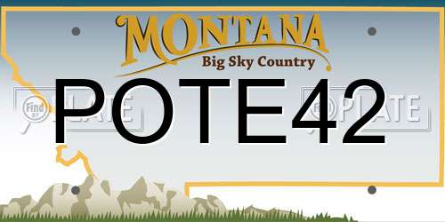 POTE42 Montana License Plate
