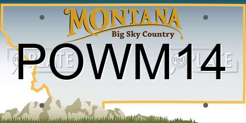 POWM14 Montana License Plate