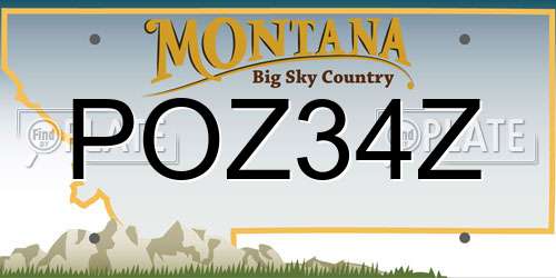 POZ34Z Montana License Plate
