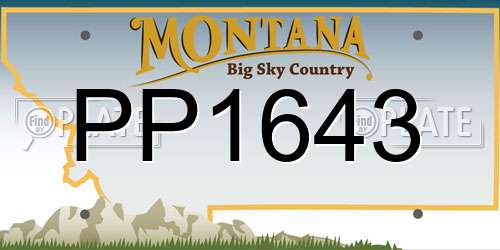 PP1643 Montana License Plate