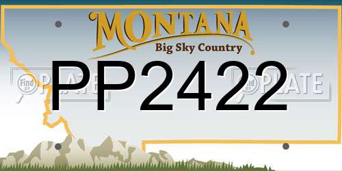 PP2422 Montana License Plate