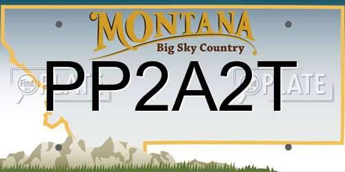 PP2A2T Montana License Plate