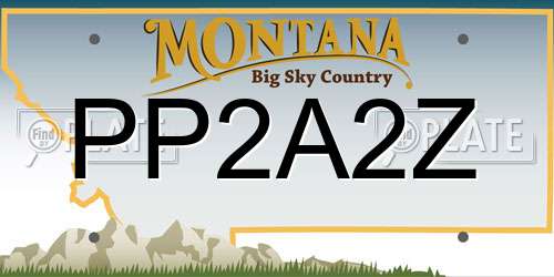 PP2A2Z Montana License Plate