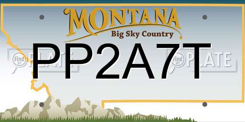 PP2A7T Montana License Plate