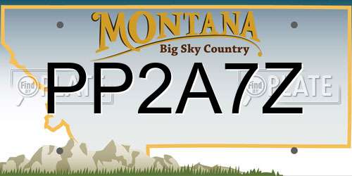 PP2A7Z Montana License Plate