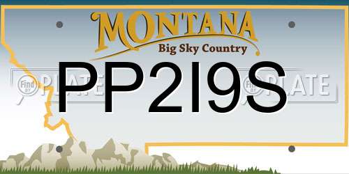 PP2I9S Montana License Plate