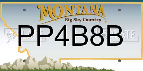 PP4B8B Montana License Plate