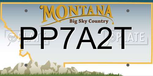 PP7A2T Montana License Plate