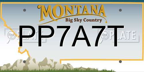 PP7A7T Montana License Plate