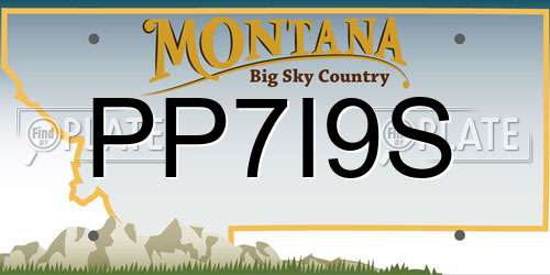 PP7I9S Montana License Plate