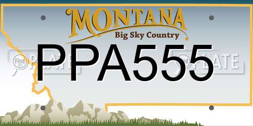 PPA555 Montana License Plate