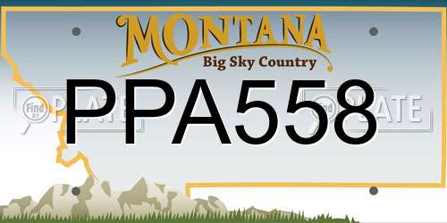 PPA558 Montana License Plate