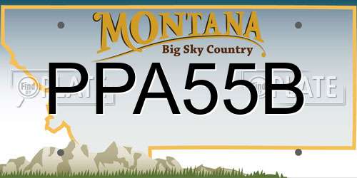 PPA55B Montana License Plate