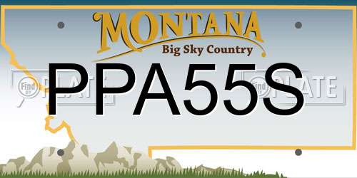 PPA55S Montana License Plate
