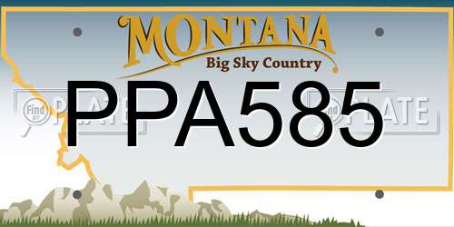 PPA585 Montana License Plate