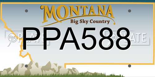 PPA588 Montana License Plate