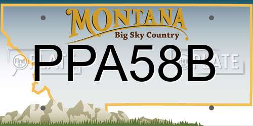 PPA58B Montana License Plate