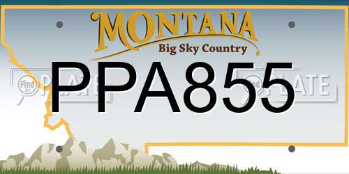PPA855 Montana License Plate