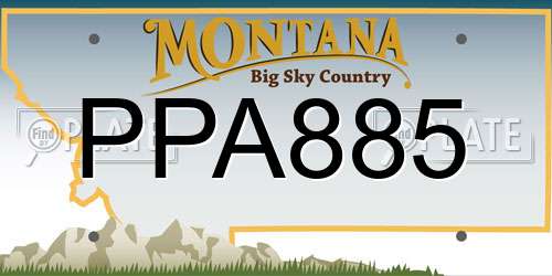 PPA885 Montana License Plate