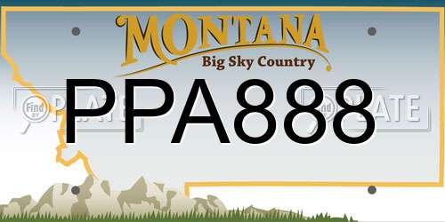 PPA888 Montana License Plate