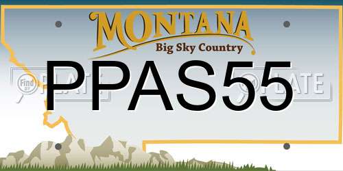 PPAS55 Montana License Plate