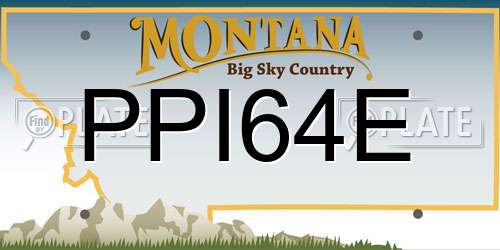 PPI64E Montana License Plate