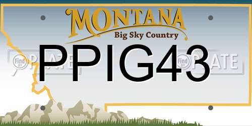 PPIG43 Montana License Plate