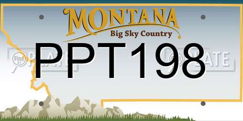 PPT198 Montana License Plate