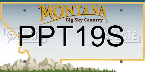 PPT19S Montana License Plate