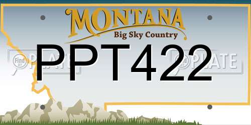 PPT422 Montana License Plate