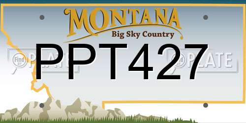 PPT427 Montana License Plate