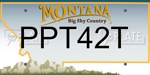 PPT42T Montana License Plate