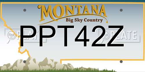 PPT42Z Montana License Plate