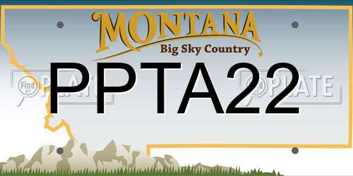 PPTA22 Montana License Plate