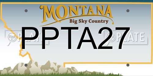 PPTA27 Montana License Plate