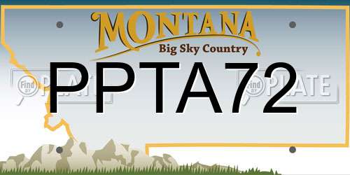 PPTA72 Montana License Plate