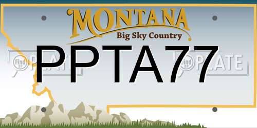PPTA77 Montana License Plate