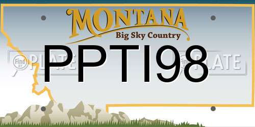 PPTI98 Montana License Plate