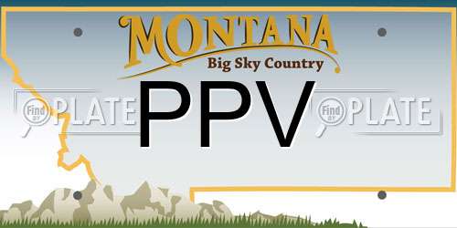 PPV Montana License Plate