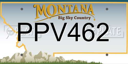 PPV462 Montana License Plate