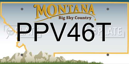 PPV46T Montana License Plate