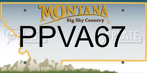 PPVA67 Montana License Plate