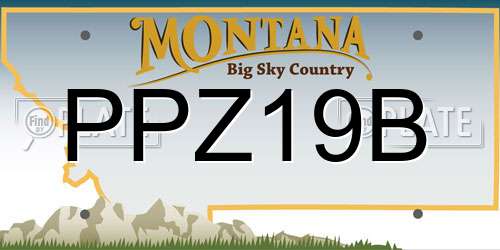 PPZ19B Montana License Plate