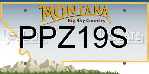 PPZ19S Montana License Plate